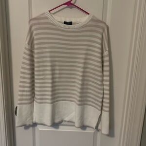 Ladies striped pullover sweater sz L / Tahari